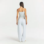 SKIMS Cotton Fleece Classic Straight Leg Pant Light Heather Grey
