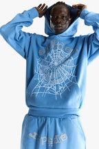 Sp5der Web Hoodie Dusty Blue
