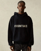 Essentials Fear Of God Hoodie Black Knit