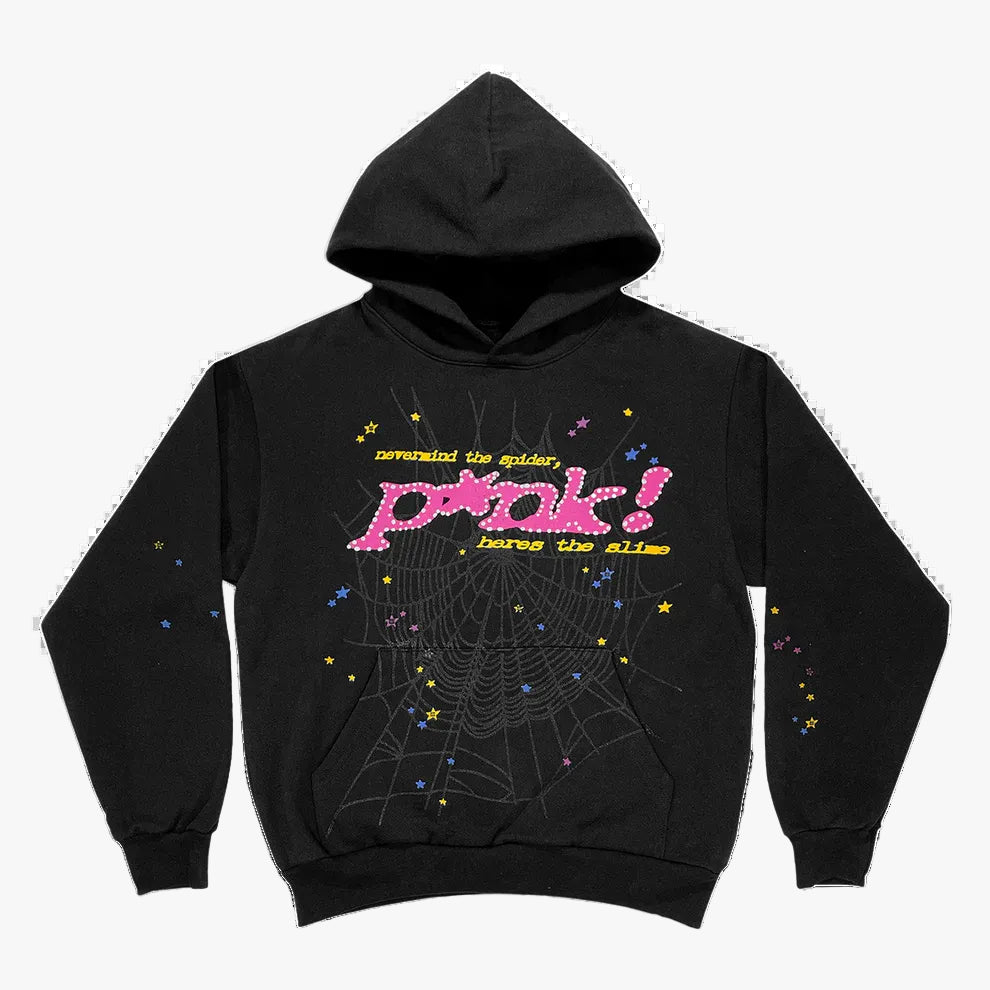 Sp5der OG Pink Black Hoodie