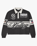 Vale Forever Black Derby Long Sleeve Polo