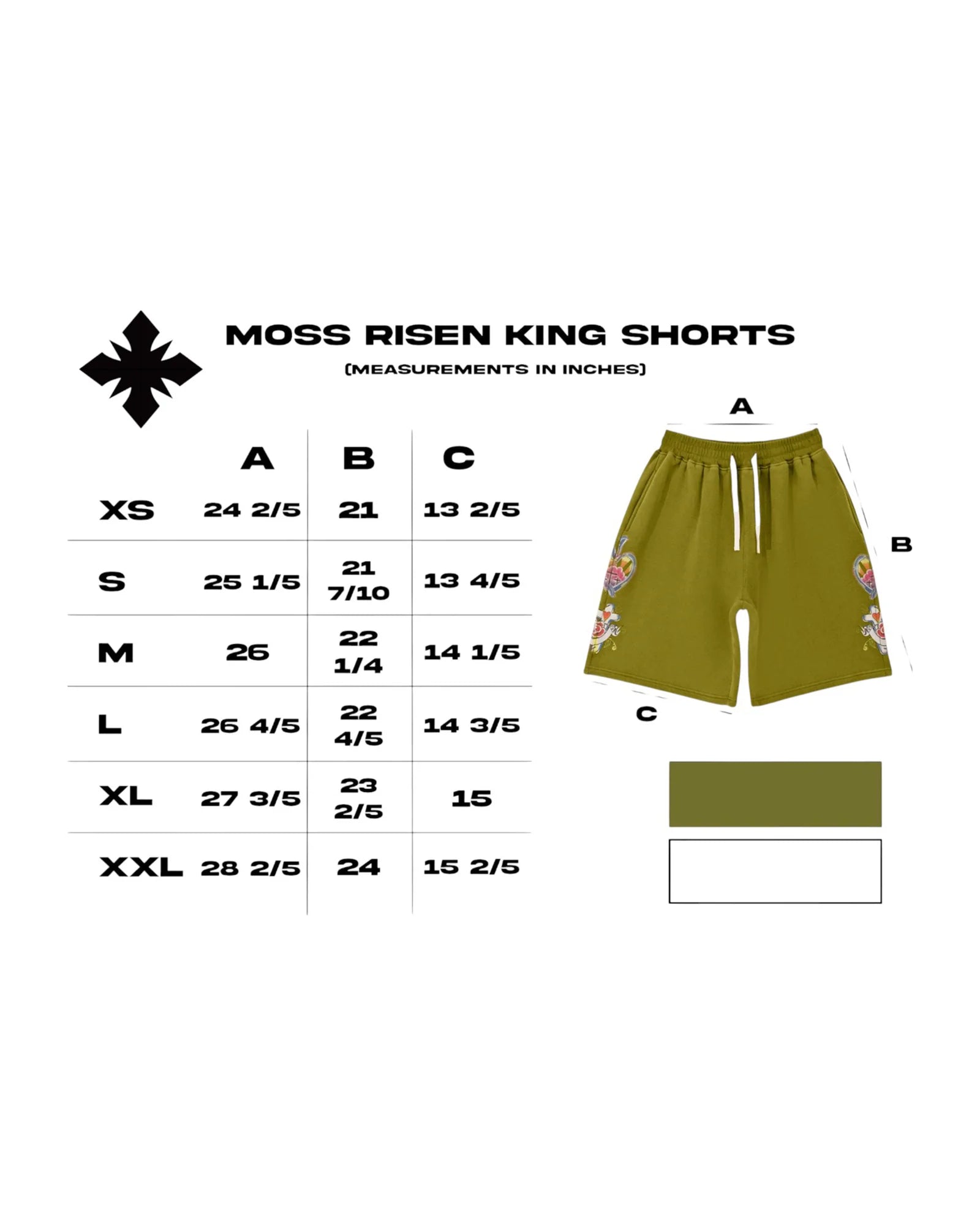 We Are Righteous Risen King Sweatshort Green
