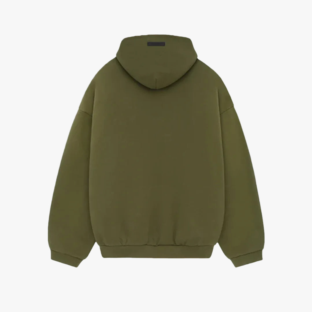Essentials Fear Of God Fleece Hoodie Military