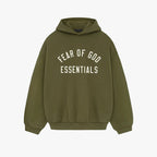 Essentials Fear Of God Fleece Hoodie Military