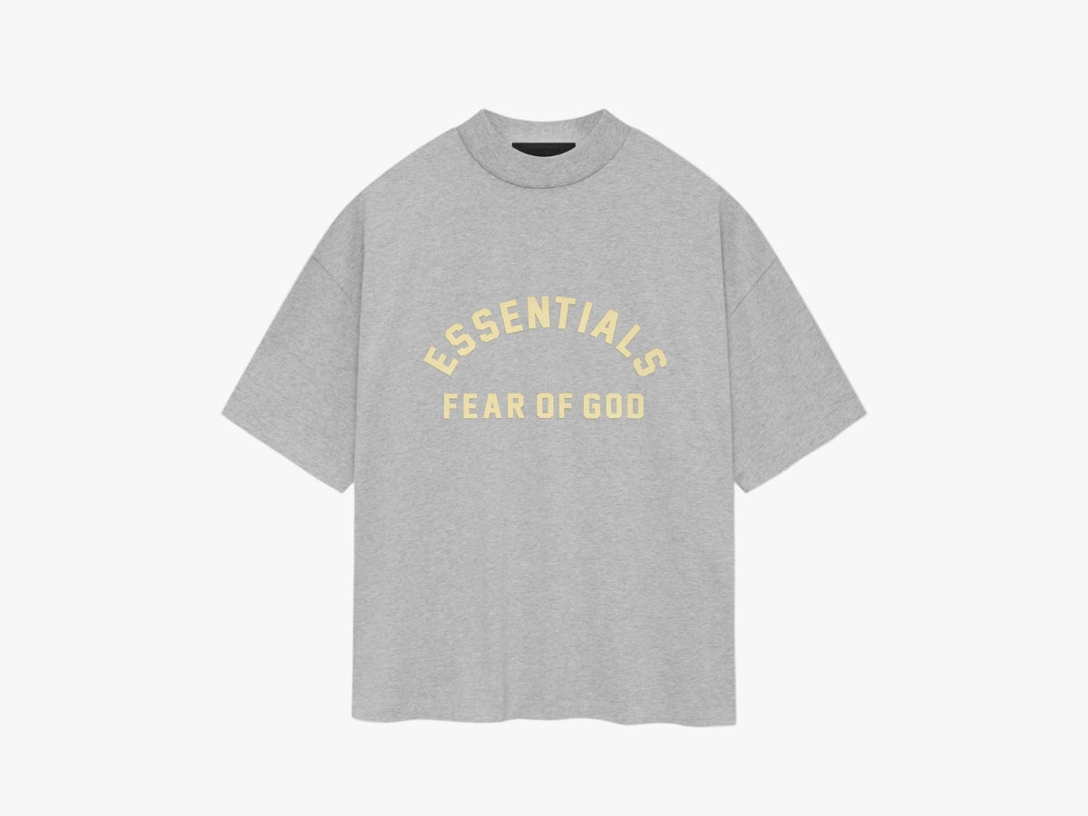 Essentials Fear Of God Heavy Crewneck Tee Light Heather Grey