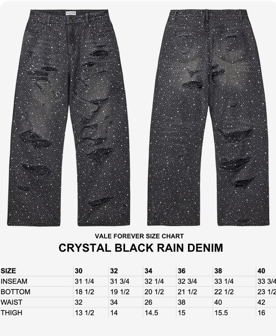 Vale Forever Crystal Rain Denim Black