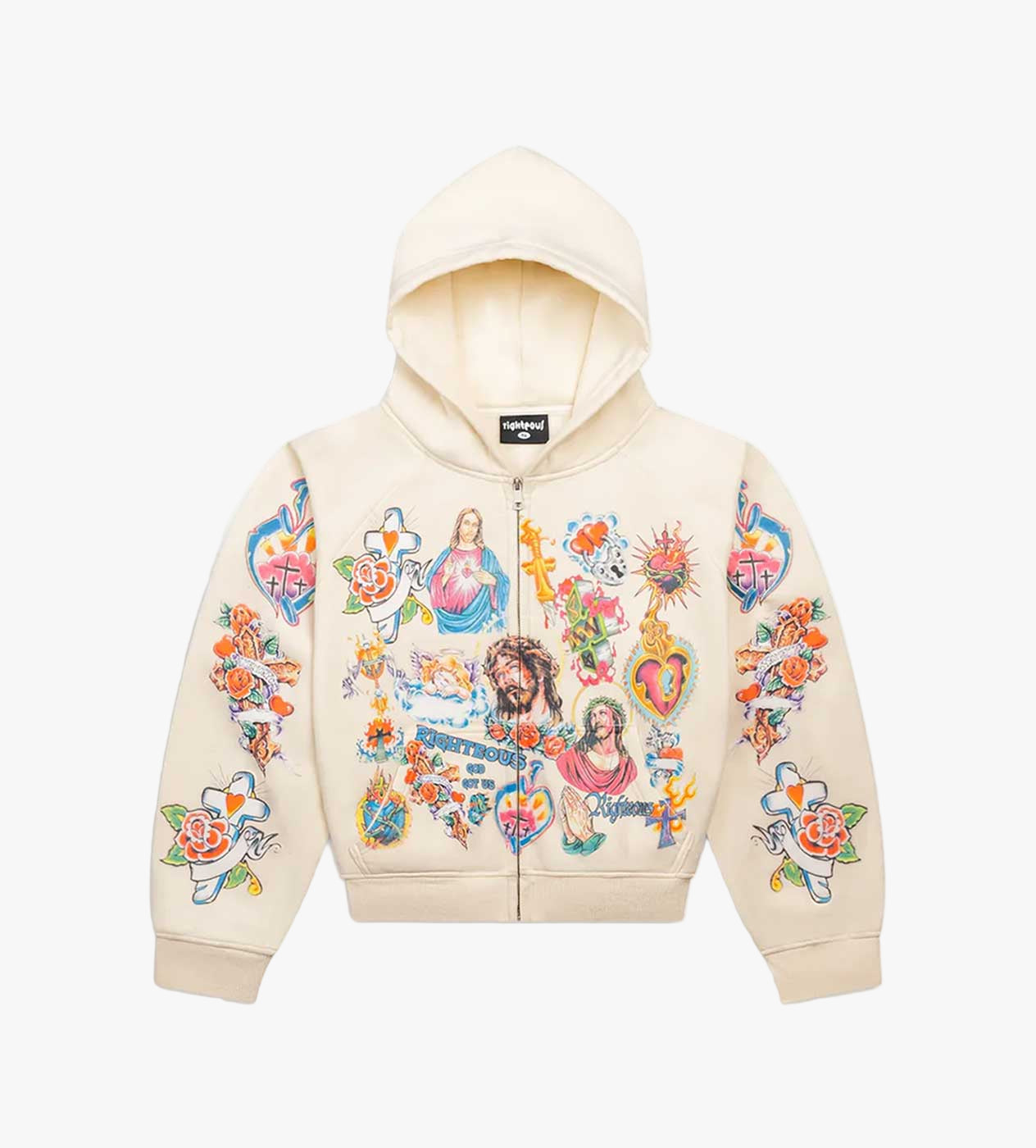 We Are Righteous Risen King Cream Zip Up