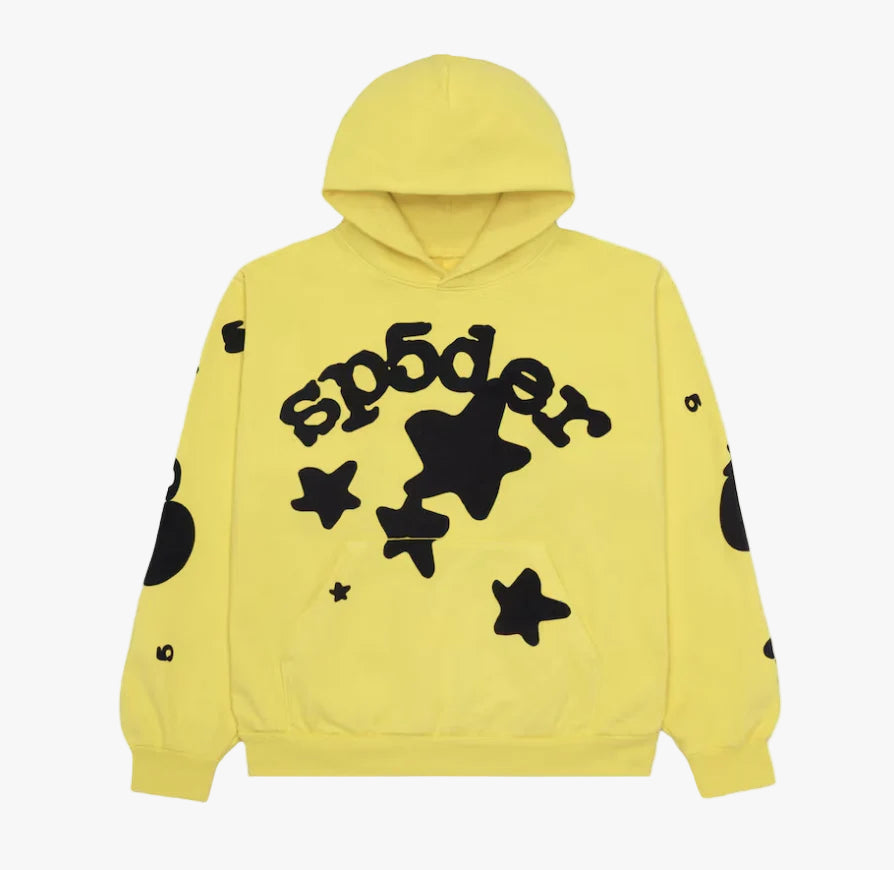 Sp5der Light Yellow Gold Hoodie